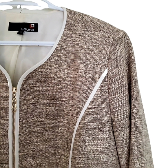 laura jacket zipper front chic lined size 14 - Picture 2 of 4